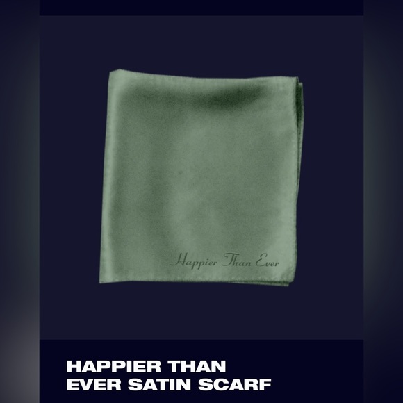 BILLIE EILISH Happier Than Ever Satin Scarf - Picture 1 of 1